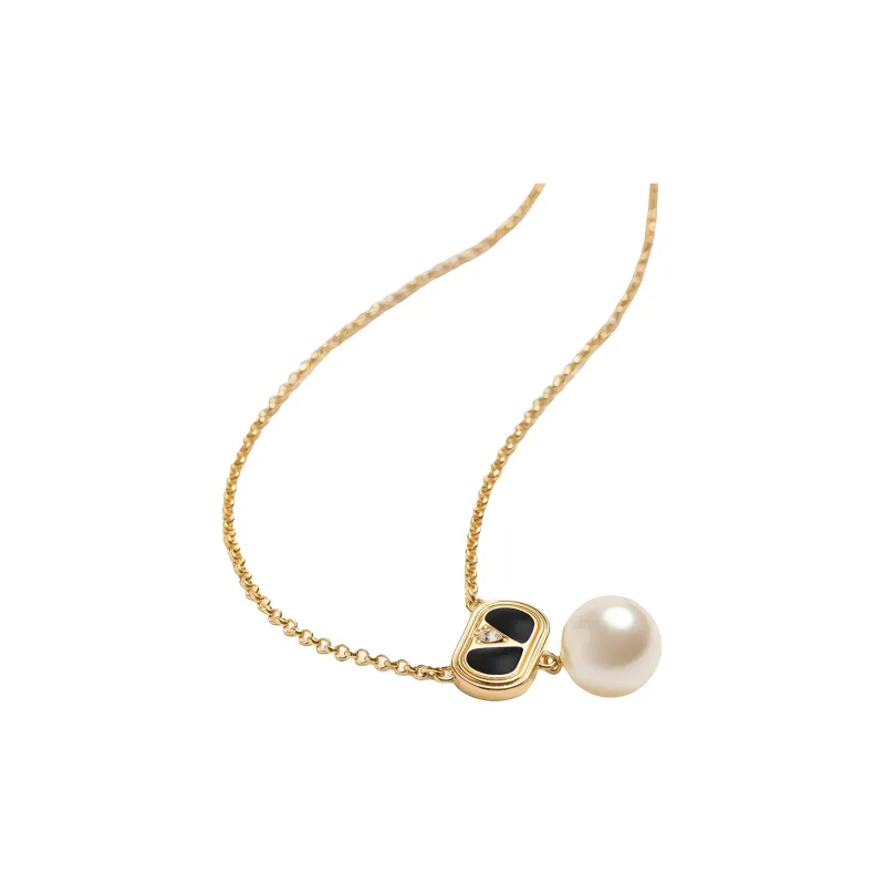 Valentino Ovalette VLogo Signature Necklace-2