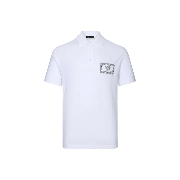 VERSACE Polo Shirts Men White-0