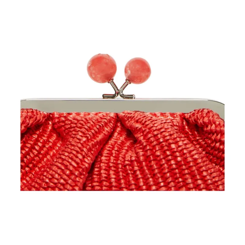 WEEKEND MaxMara Pasticcino Cotton Clutch Trumpets Women's Coral Red-3