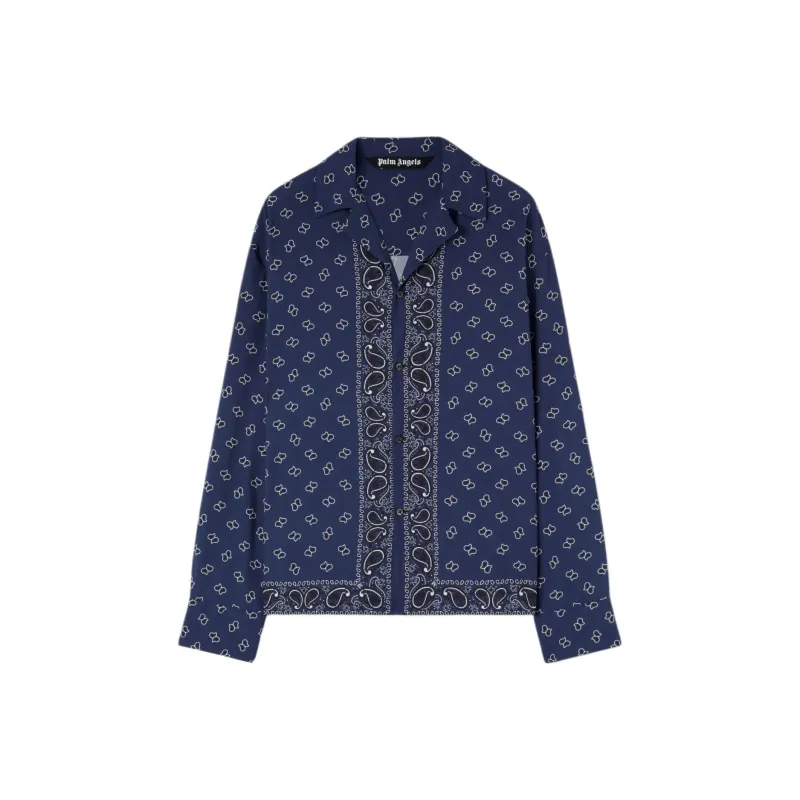 PALM ANGELS Paisley Printed Buttoned Shirt-0