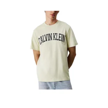 CALVIN KLEIN T Shirt Europe Version Men's Yellow Green