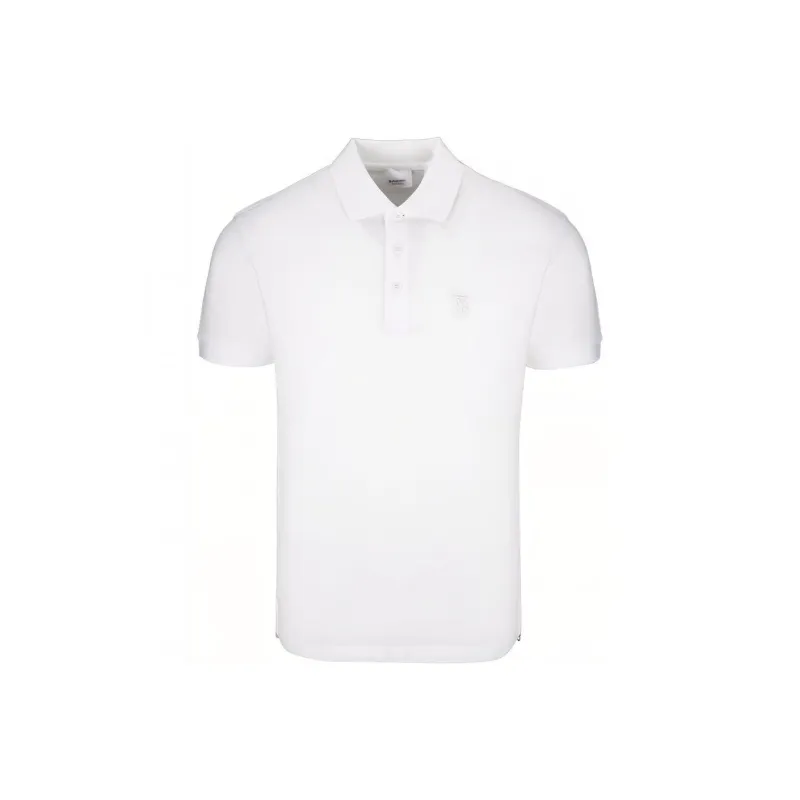 Burberry Logo Embroidered Polo Triple White-0