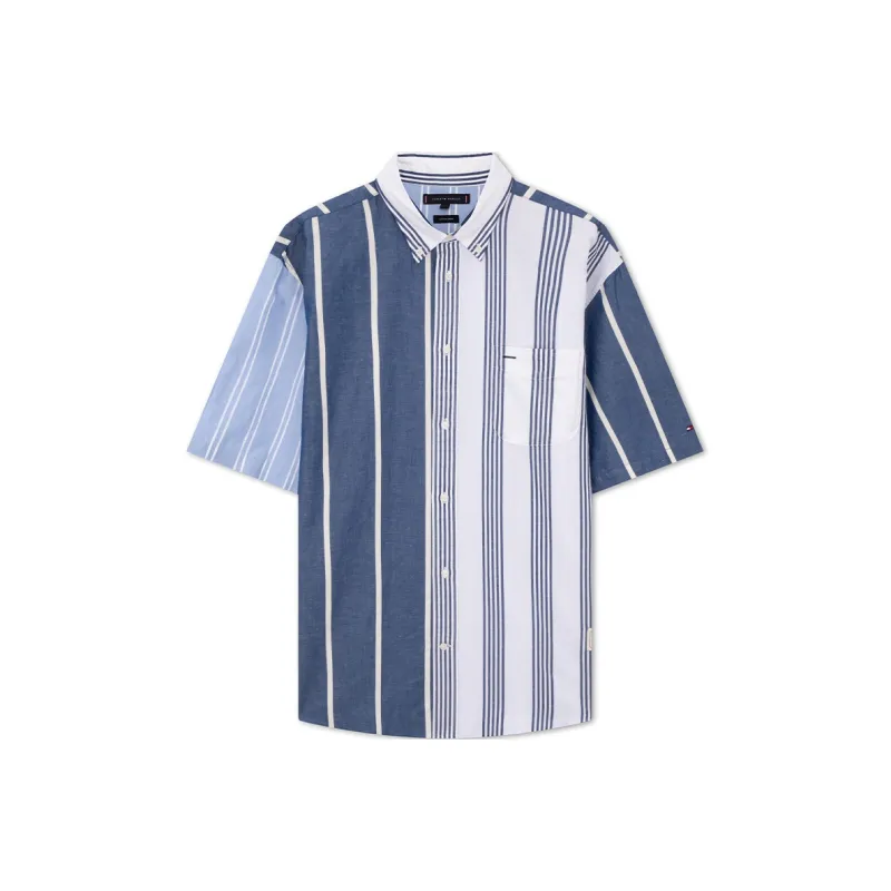 Tommy Hilfiger Shirt Men's Blue White Stripes-0