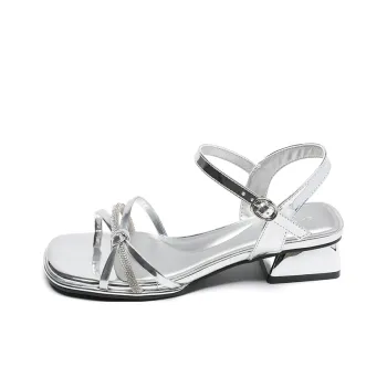 ZHR Sparkling Rhinestone Collection One Strap Sandals 3.5CM Women's