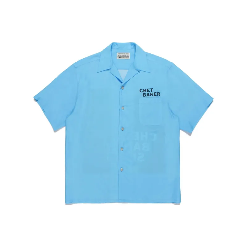 WACKO MARIA WACKO MARIA X Chet Baker Collaboration Series Shirts Men Blue-0