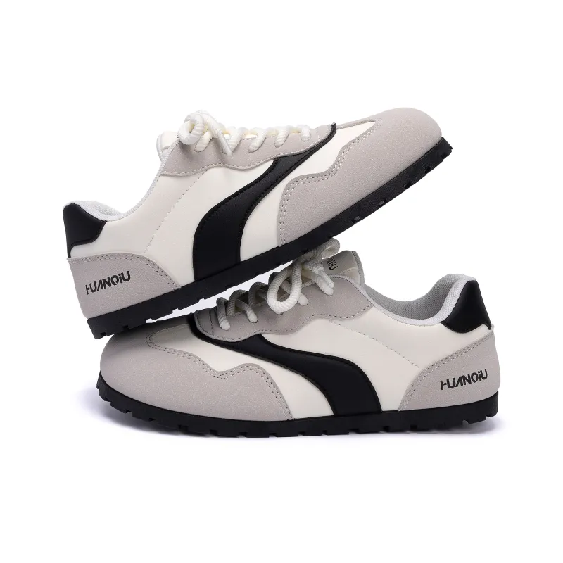 HUANQIU Breathable, Balanced And Lightweight Low Top Casual Shoes Women's Beige Black-3