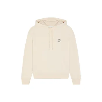 Maison Kitsune Fox Head Patch Drawstring Hoodie