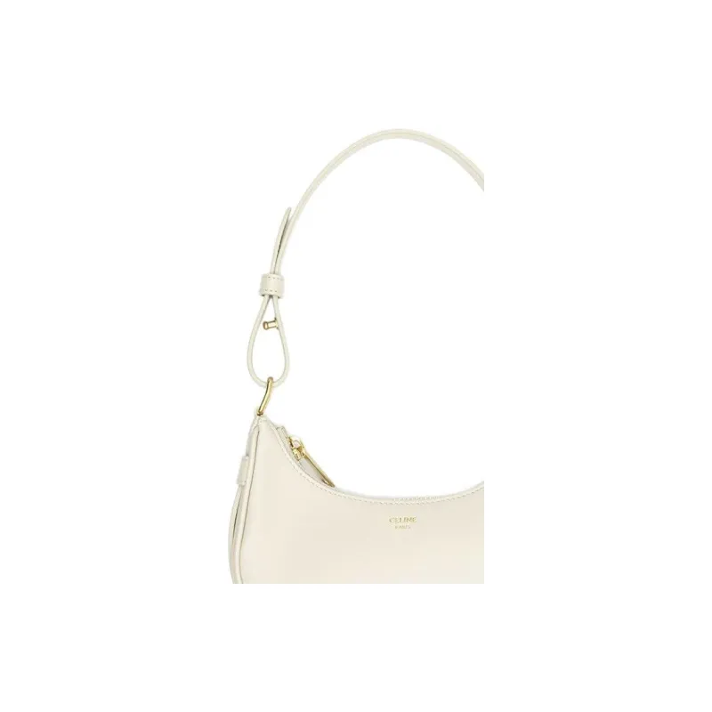 CELINE AVA Smooth Cow Leather Handbag, Shoulder Bag, Handbag, Shoulder Bag Mini Women's White-4