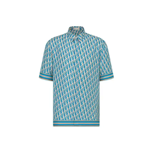 DIOR Quarterly New Products Shirts Men Blue