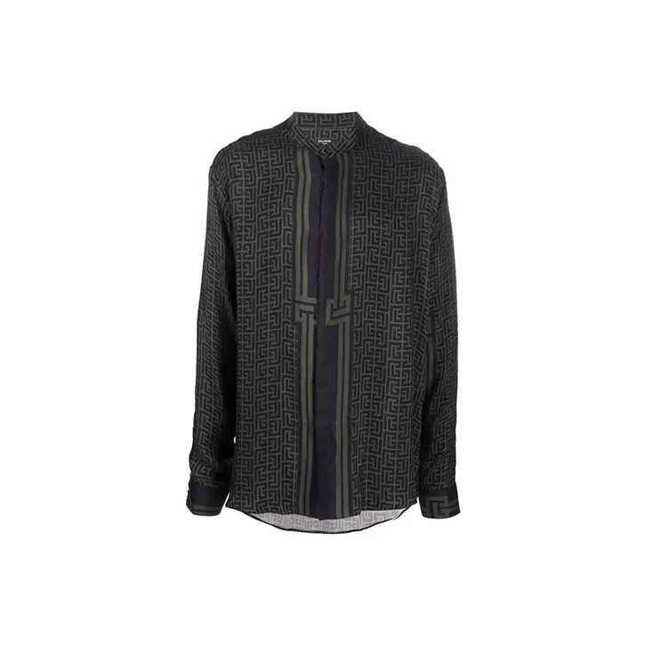 BALMAIN Shirts Men Dark Green-0