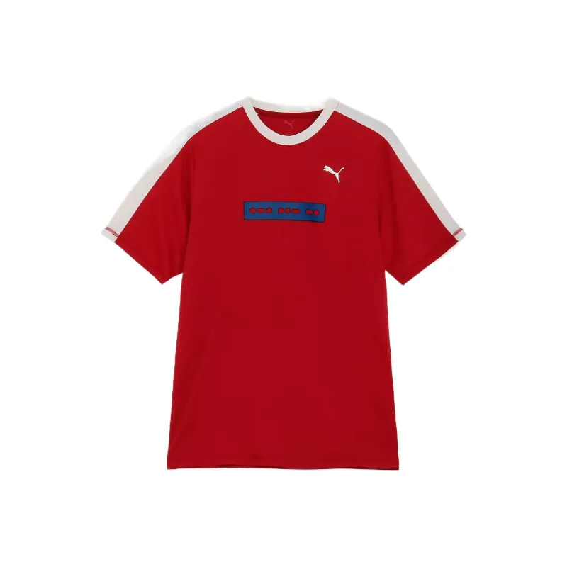 PUMA T Shirts Unisex Dark Red-0