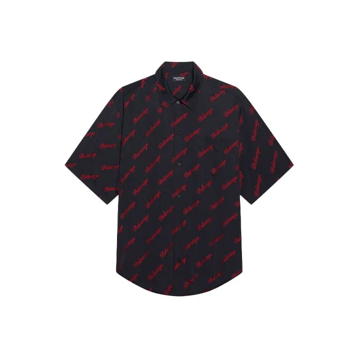 Balenciaga Shirts Men Black-0