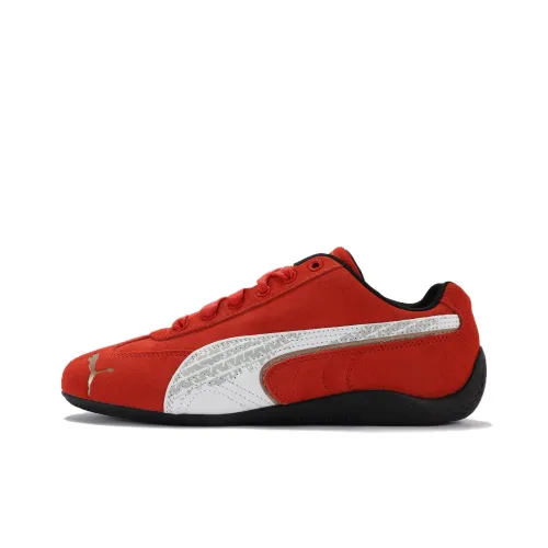 Ferrari x PUMA Speedcat Anti Slip Wear Resistant Low Top Casual Shoes Unisex Red White