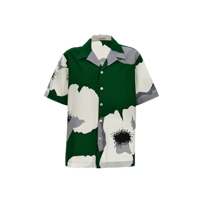 Valentino Floral Printed Short Sleeved Shirt-0