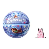 JK Plaid Backpack-Raspberry Pink+Basketball