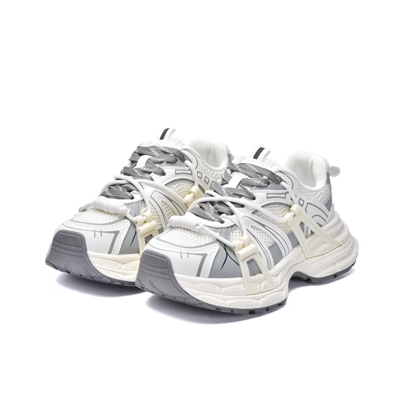 MISTERY Breathable, Slip Resistant, And Abrasion Resistant Low Top Chunky Sneakers Women's-2