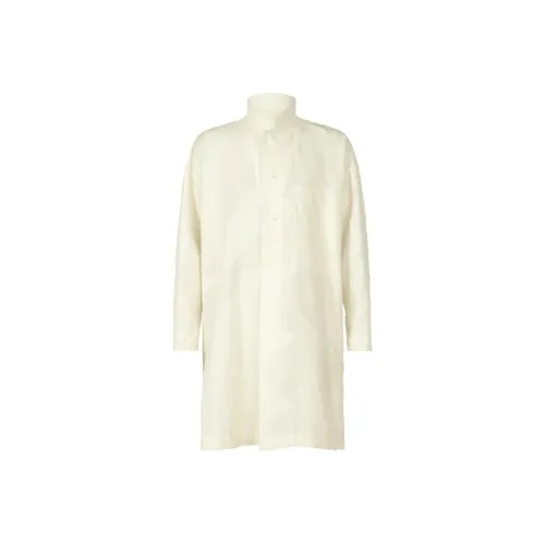 ISSEY MIYAKE Geometry Jacquard Shirt Shirt Men's White