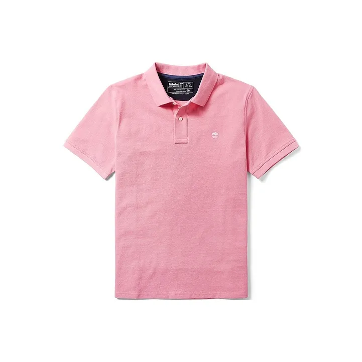 Timberland Polo Shirts Men Strawberry Pink-0