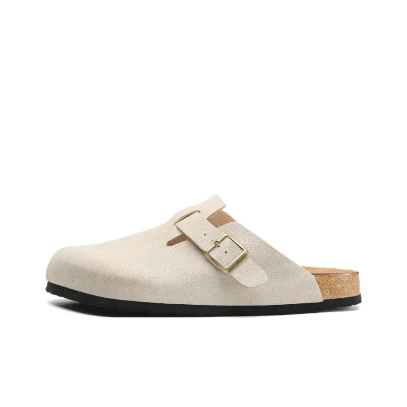 Magelly Cork Sole Slip Resistant Abrasion Resistant Quiet Wrap toe Slippers Unisex-24