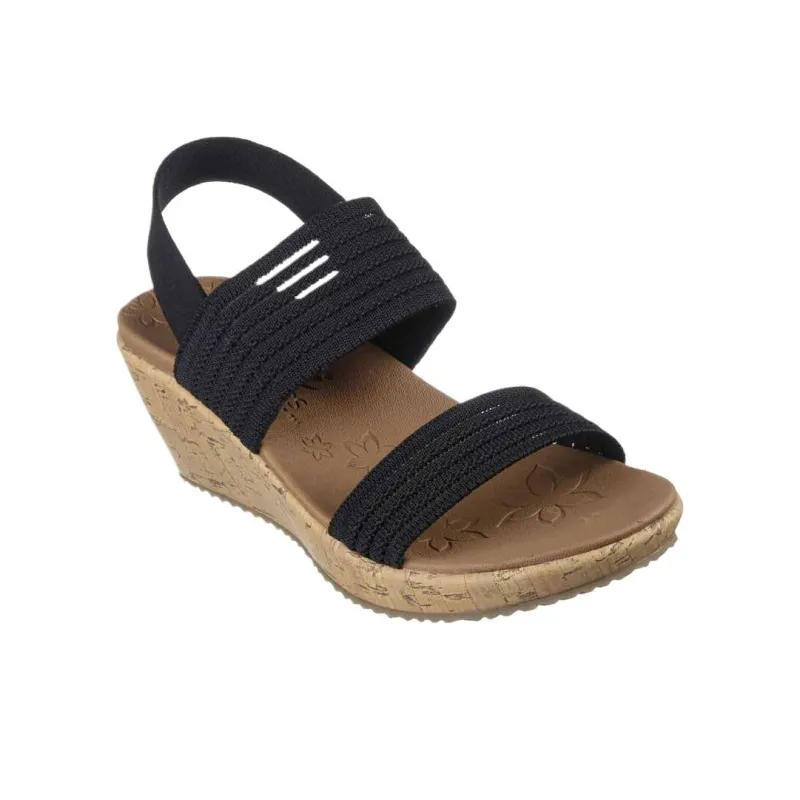 Skechers Beverlee   Sheer Luck One Strap Sandals Women's Black-2