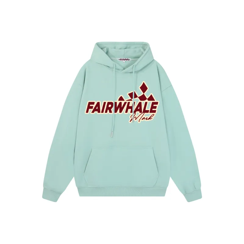 FAIRWHALE Letter Print Loose Fit Pullover Drop Shoulder Hoodie Unisex-11