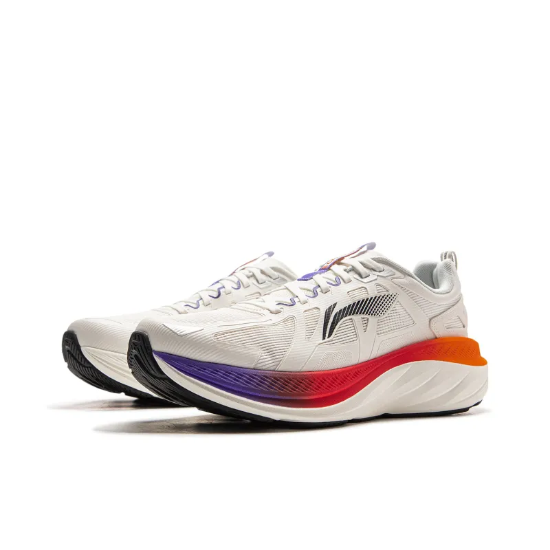 LINING Leisurely Running Shoes Men Low Top Mist White-2