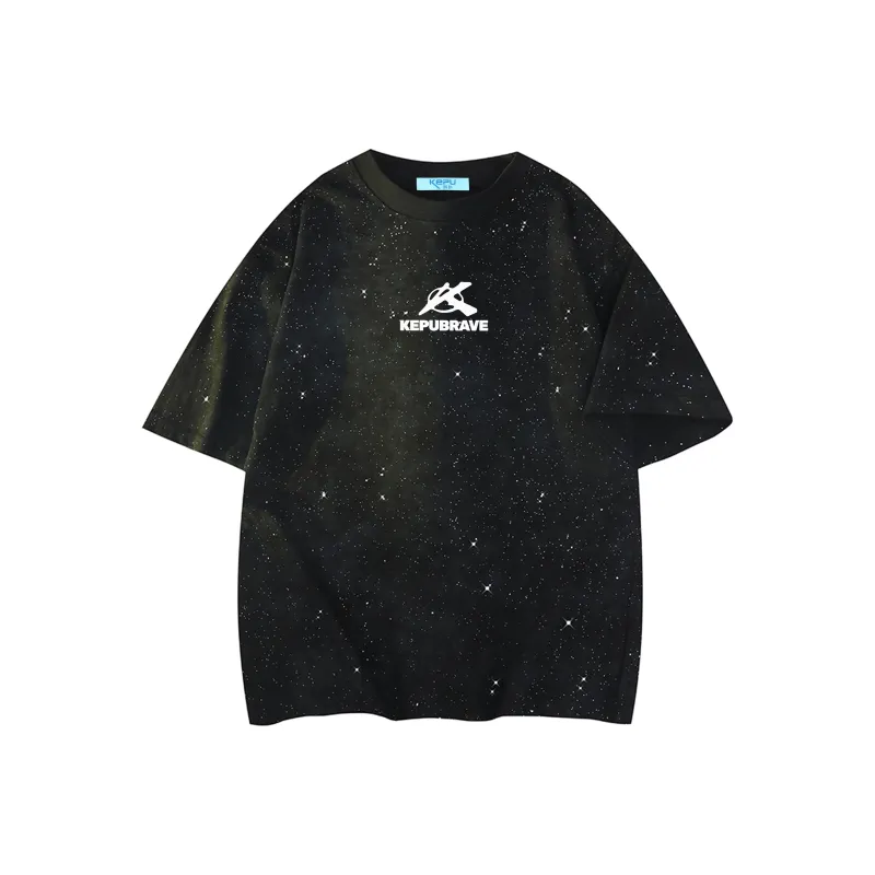 Kepu T Shirt Unisex Tie Dye Black-0
