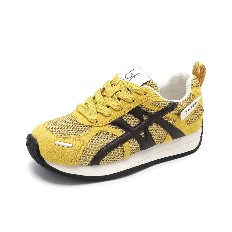 BAFFN Slip Resistant, Abrasion Resistant, Lightweight Low Top Casual Shoes Women's Mustard Yellow-0