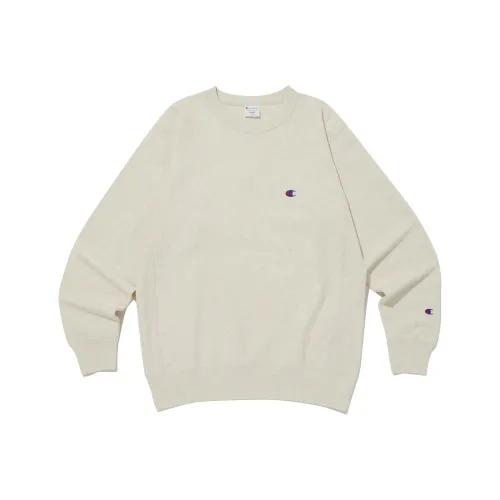 Champion SS24 Reverse Weave Sweatshirt Unisex Cream