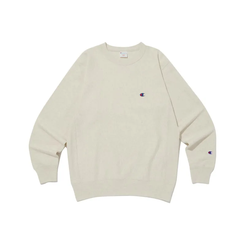 Champion SS24 Reverse Weave Sweatshirt Unisex Cream-0