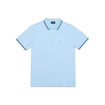EMPORIO ARMANI SS22 Polo Shirt Men's Sky Blue