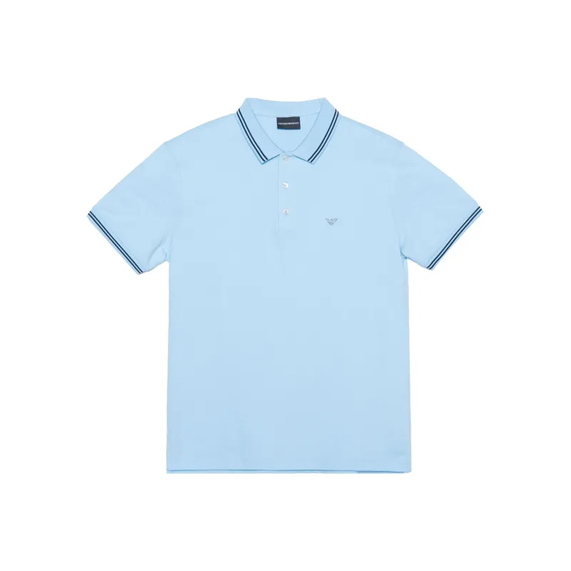 EMPORIO ARMANI SS22 Polo Shirt Men's Sky Blue-0