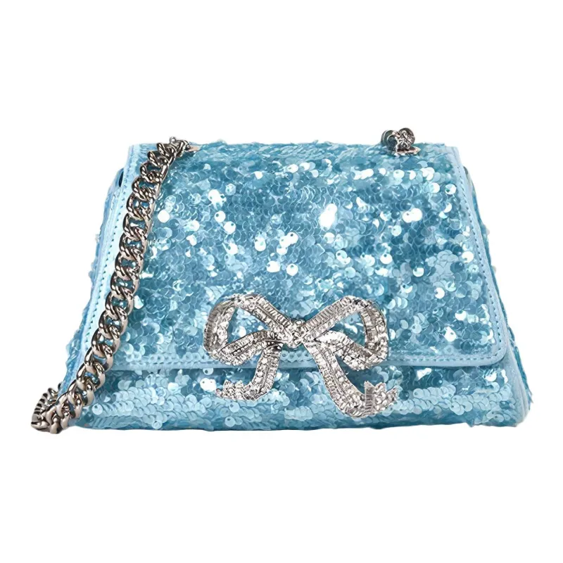 Self portrait Polyester Handbag, Shoulder Bag Mini Women's Blue-0