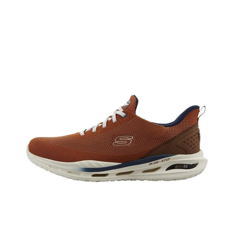 Skechers ARCH FIT ORVAN Low Top Casual Shoes Men's Brown-0