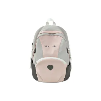 Kaka Tree Nylon Backpack Unisex Pink/Blue/Khaki