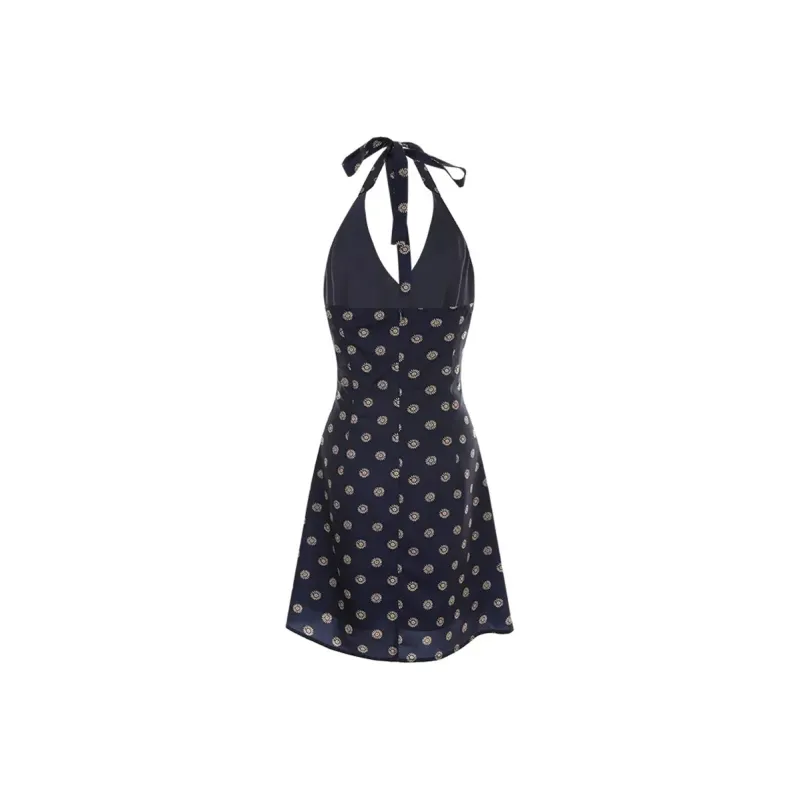 FLIM Sleeveless Dresses Women's Navy Blue Dress-1