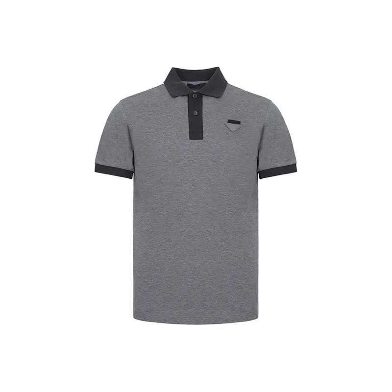 PRADA Polo Shirts Men Gray Multicolor-0