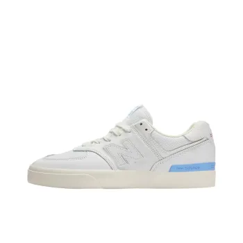New Balance Numeric 574 Anti Slip Wear Resistant Low Top Skateboard Shoes Unisex White