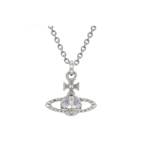 Vivienne Westwood Brass Necklaces Women's Silver/Lavender