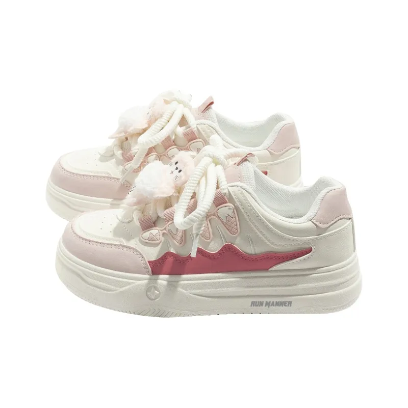 RUN MANNER Lightweight Height Increasing Abrasion Resistant Low Top Skateboard Shoes Women's-9
