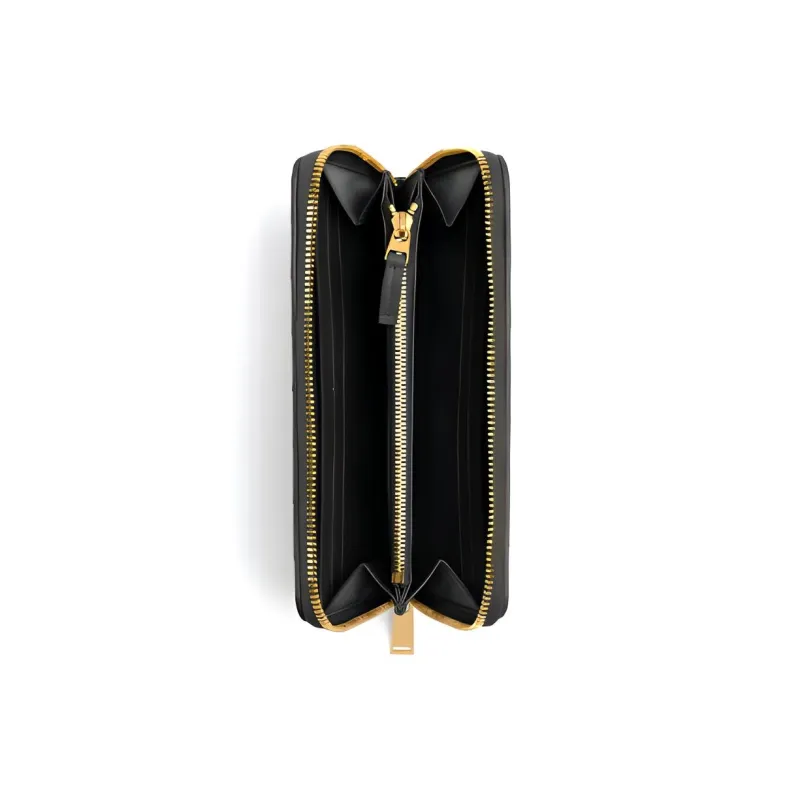 Bottega Veneta Leather Clutches Wallets Women's Black-1