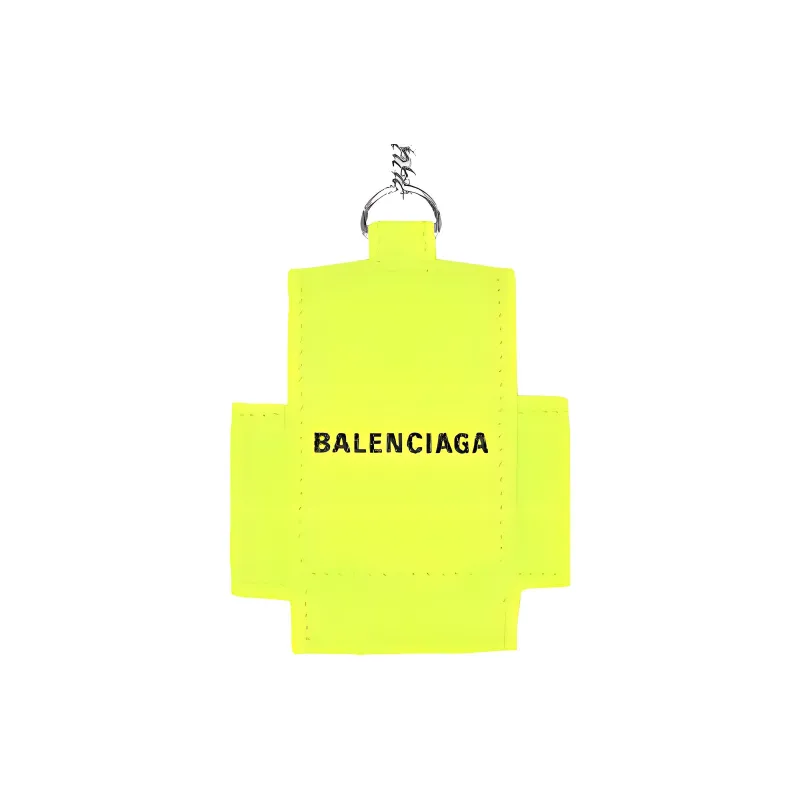 Balenciaga Calfskin Earphone Case Regular Women's Yellow-2