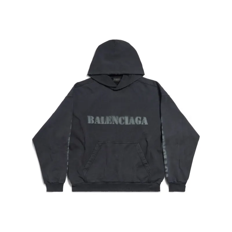 Balenciaga Stencil Molleton Archetype Faded Hoodie-0