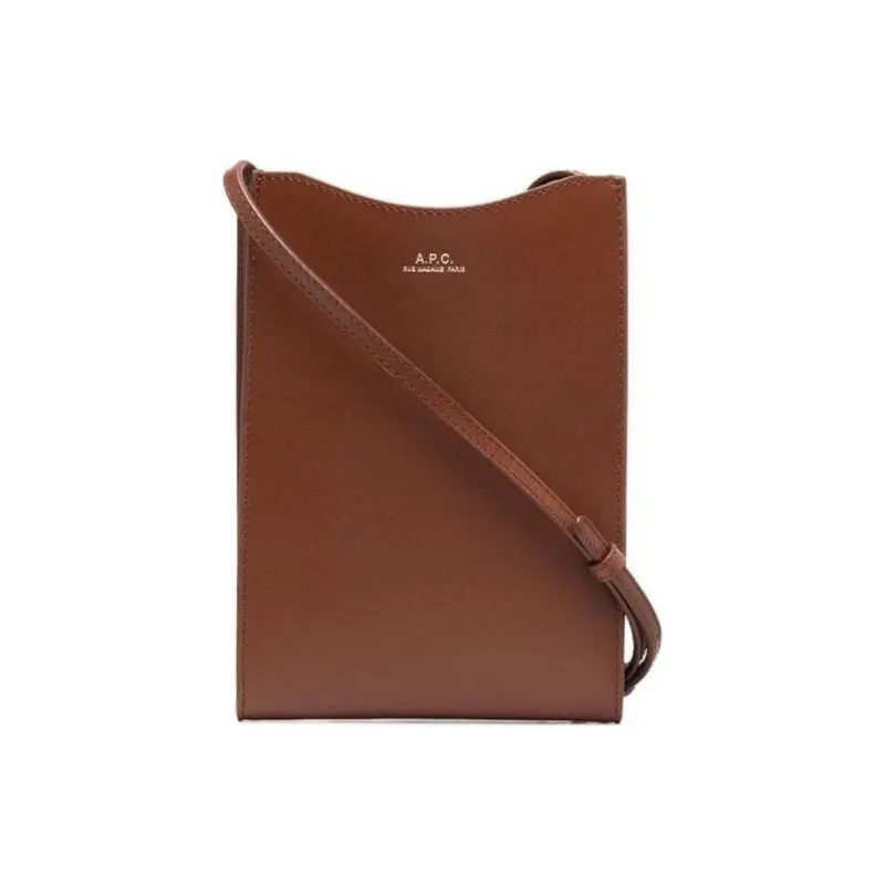 A.P.C Logo print Leather Cross Body Bag-2