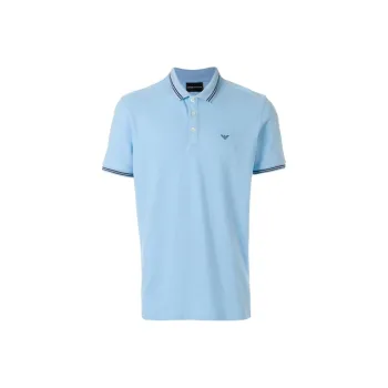 EMPORIO ARMANI Polo Shirts Men Light Blue