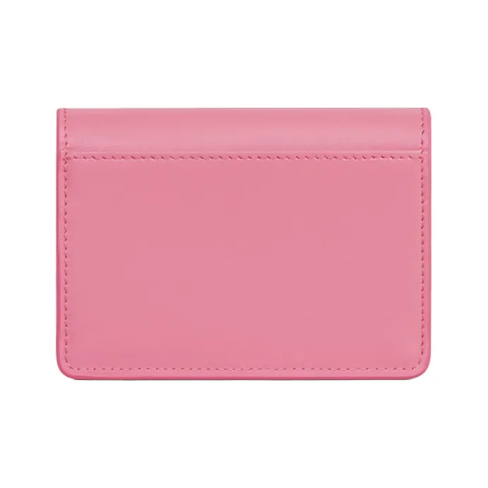CELINE Triumphal Arch Cow Leather Coin Purses Card Holders Women's Pink-2