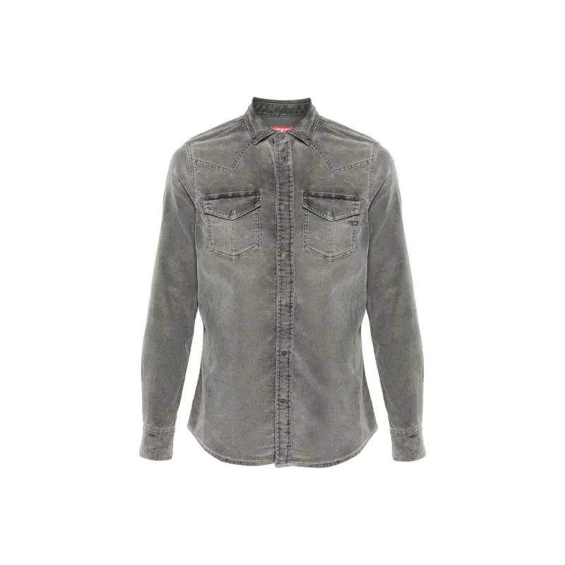 DIESEL Shirts Men Gray-0