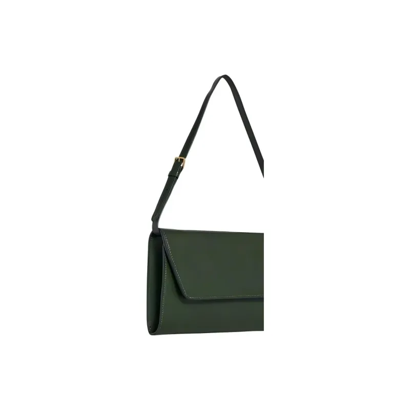 THE ROW Goatskin Evening Bag, One Shoulder Clutch Women's Seaweed Green-5