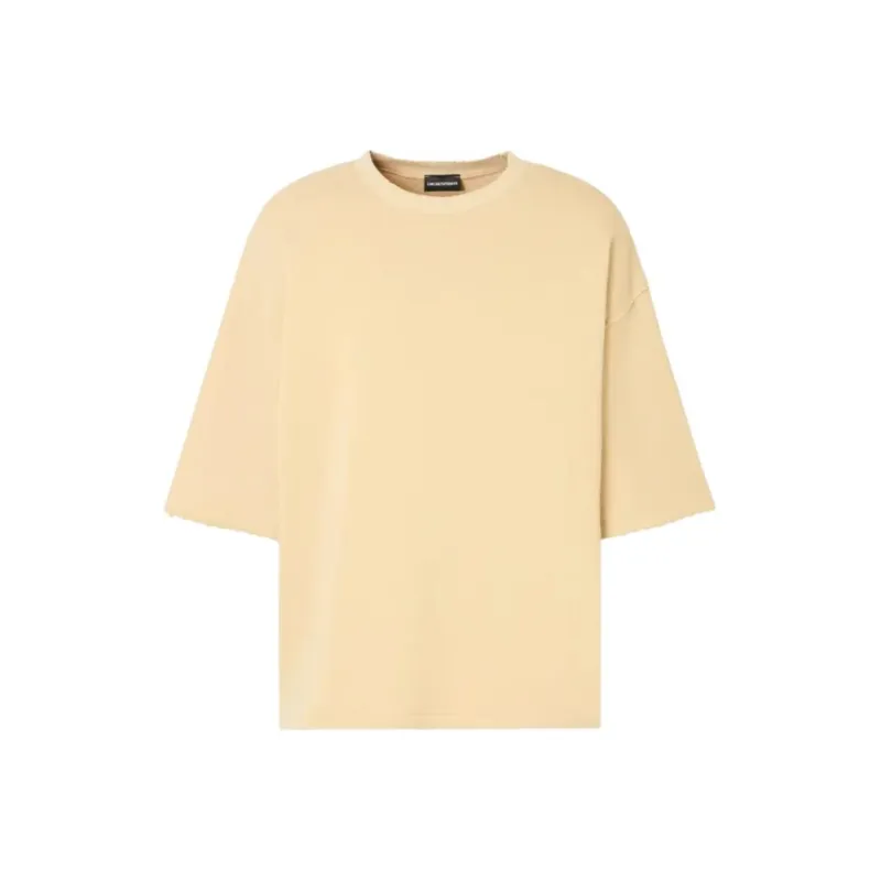 EMPORIO ARMANI Asv Short sleeved Jersey Sweatshirt With Worn look Piping-0