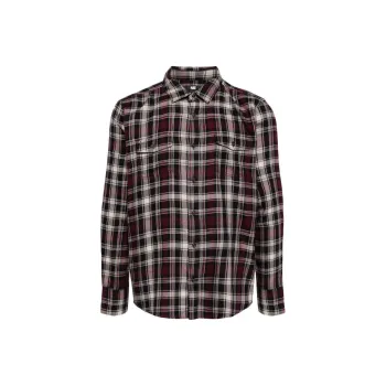 PAIGE Everett Plaid check Flannel Shirt